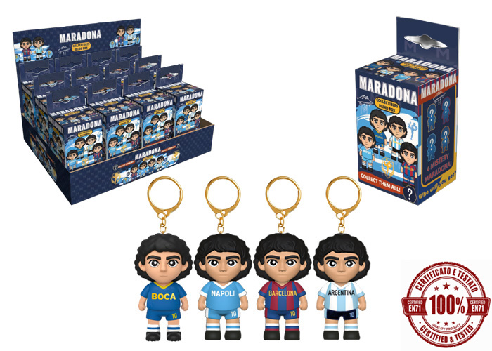 MARADONA Portachiavi 6cm (In blind box x cm) In espo da 12pz 4ass…x12…x144